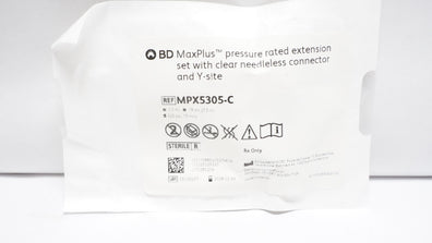 BD MPX5305-C MaxPlus Pressure Rated Extension Set 1.0ml x 7.5inch Appx.